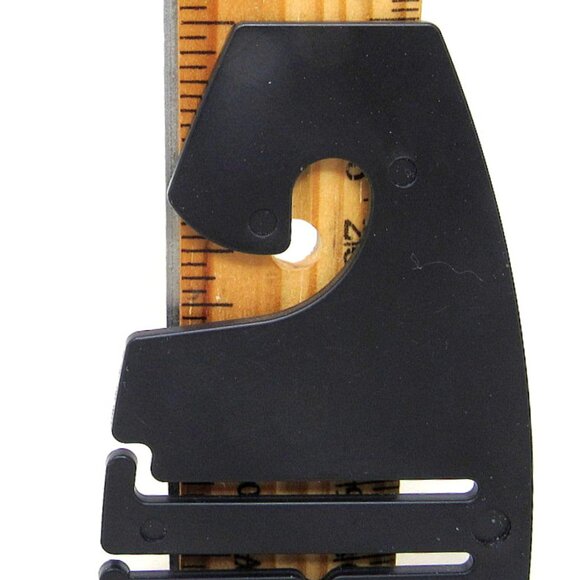 5 Black Neck Tie Hangers Plastic Necktie Hooks Double Slot - Picture 5 of 6